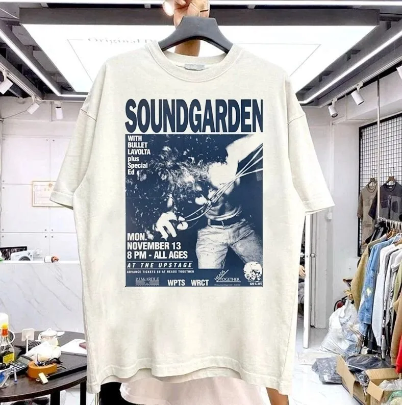 Soundgarden Screaming Life Black Short Sleeve Unisex T shirt Reprint S-5XL