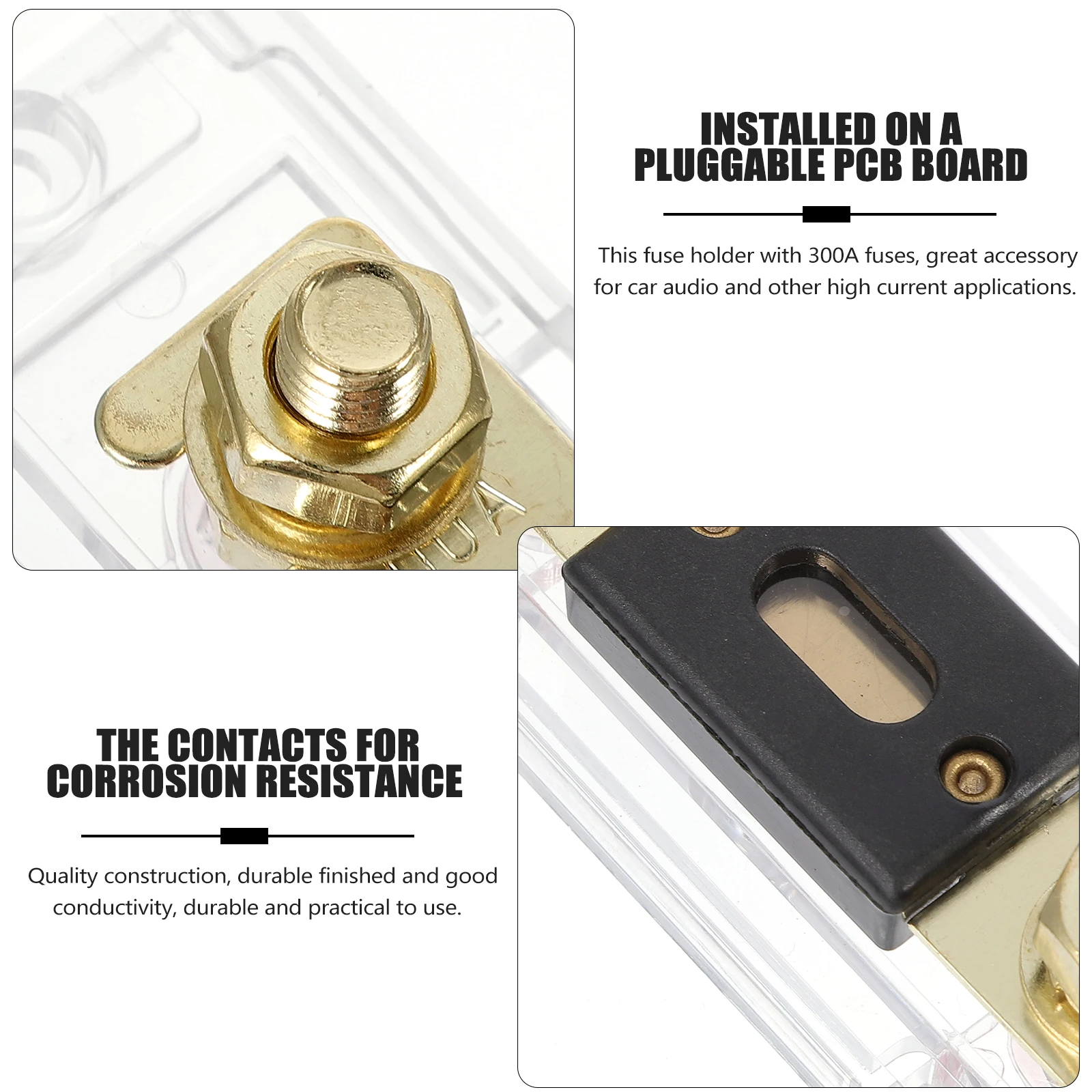 

Video Speaker Copper 300A Fuses ANL Audio Fuse Distribution Block Holder Video System Fuse Holder Power Distribution Block Car