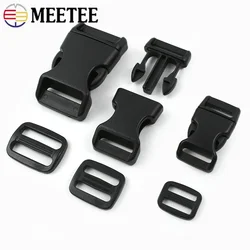 2-10Sets 15/20/25mm Plastic Buckles Clip Bag Strap Adjuster Ring Hook Release Belt Buckle Backpack Webbing Closure Clasp Sewing