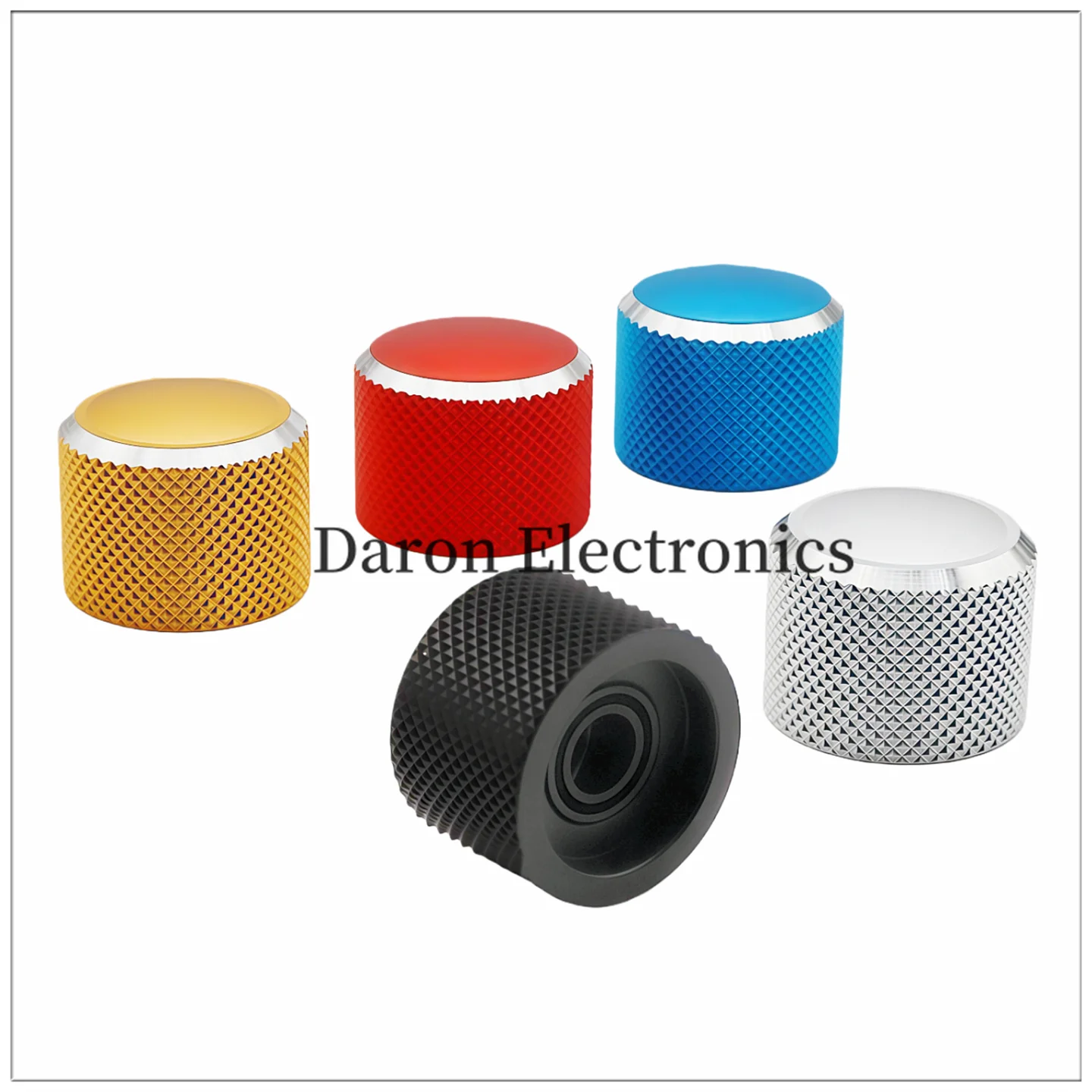Aluminum alloy knob 21.5*17 with textured shiny edge, with 6mm holes / D holes Rotating adjustment cap