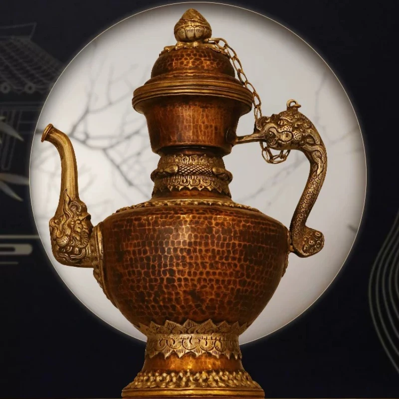 Tibetan ornaments Xizang characteristic handicrafts Nepalese handmade copper pot tea house decoration ornaments tea room