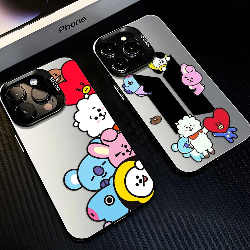 Cute Cartoon B-BT21s Phone Case for Samsung Galaxy S26 S25 S24 S23 S22 S21 S20 Note20 FE Ultra Edge Plus 4G 5G Anti Fall Matte