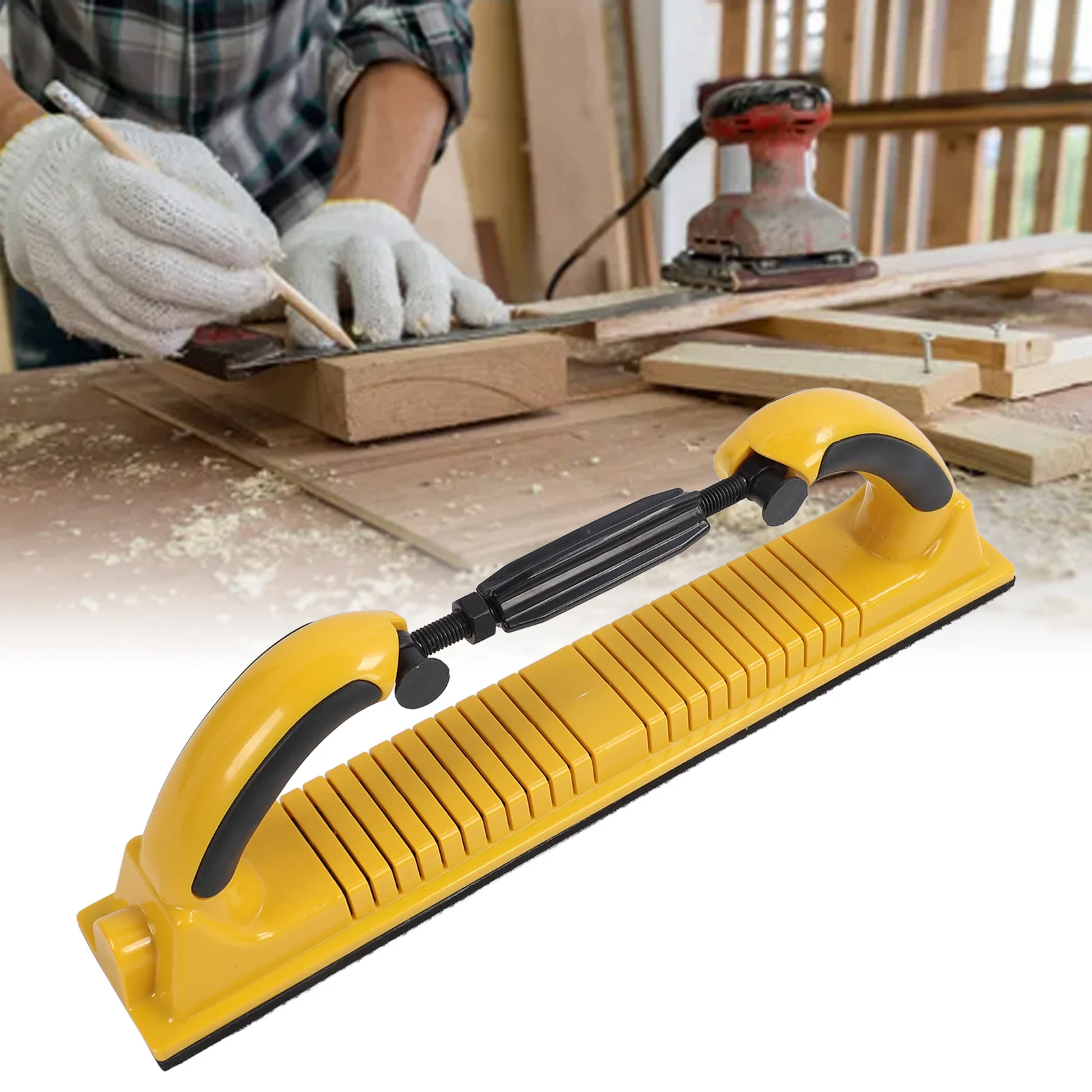 Hand Sanding Block ABS Block Base  Design Flexible Curvature Adjustment Hand Sander Block for Automotive Repair
