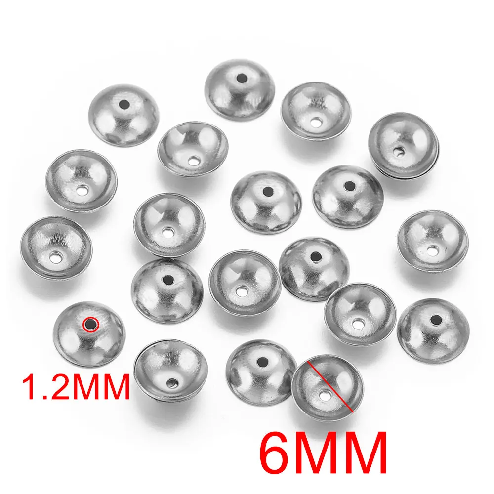 50 Stuks Lot 3-8Mm Goudkleur Roestvrij Staal Ronde Kralen Spacer Kralen Voor Handwerk Sieraden Maken Diy Bevindingen Accessoires