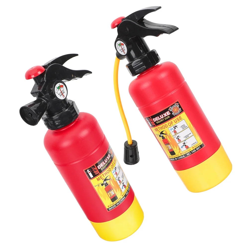 

2 Pcs Mini Fire Extinguisher Water Child Sprayer Toy Plastic Electric Fireman