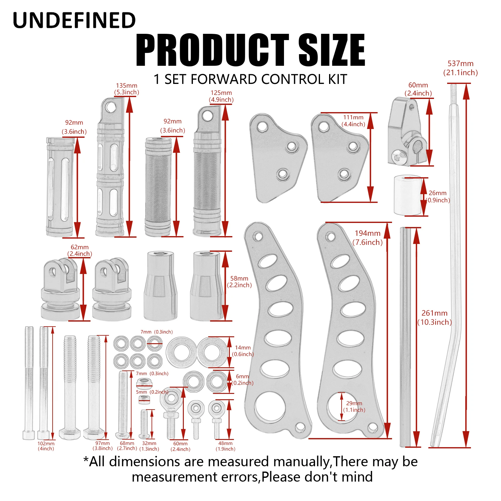 Forward Controls Foot Pegs Kit For Harley Dyna Street Bob FXDB 2006-2017 Low Rider FXDL 2000-2012 Super Glide FXD 2000-2015