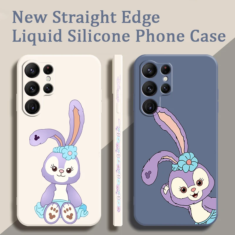 

Disney StellaLou Cute Liquid Left Rope For Samsung Galaxy S24 S23 S22 S21 S20 FE S10 Ultra Plus Lite 5G Cover TPU Phone Case