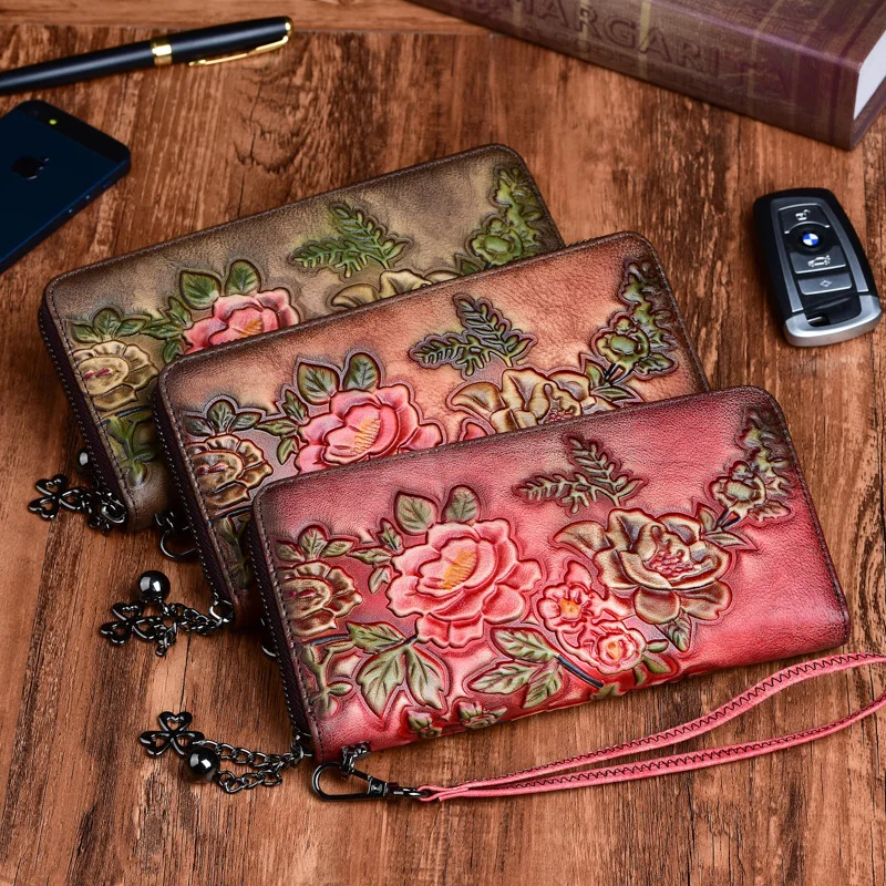 Purse Lady Premium Purse Leather Purse Long Purse Men Lady Zipper Bag Lady Mobile Phone Holder