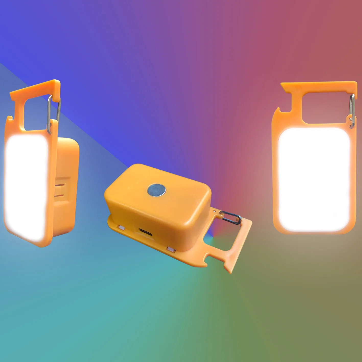 1-8PCS Mini COB Keychain Flashlight Work Light Charging Lamp Camping Lights With Magnet 4 Lighting Modes For Camping Home Use