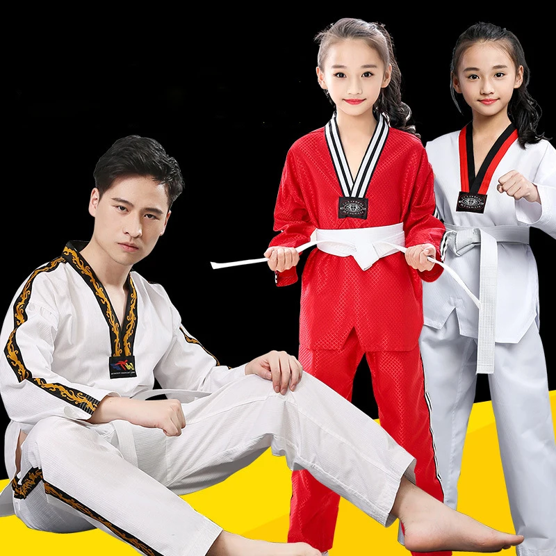 

Quick-drying Korea Taekwondo Uniform V-Neck Dobok Uniforms Tae Kwon Do MMA Martial Arts Karate Children And Adults Breathable