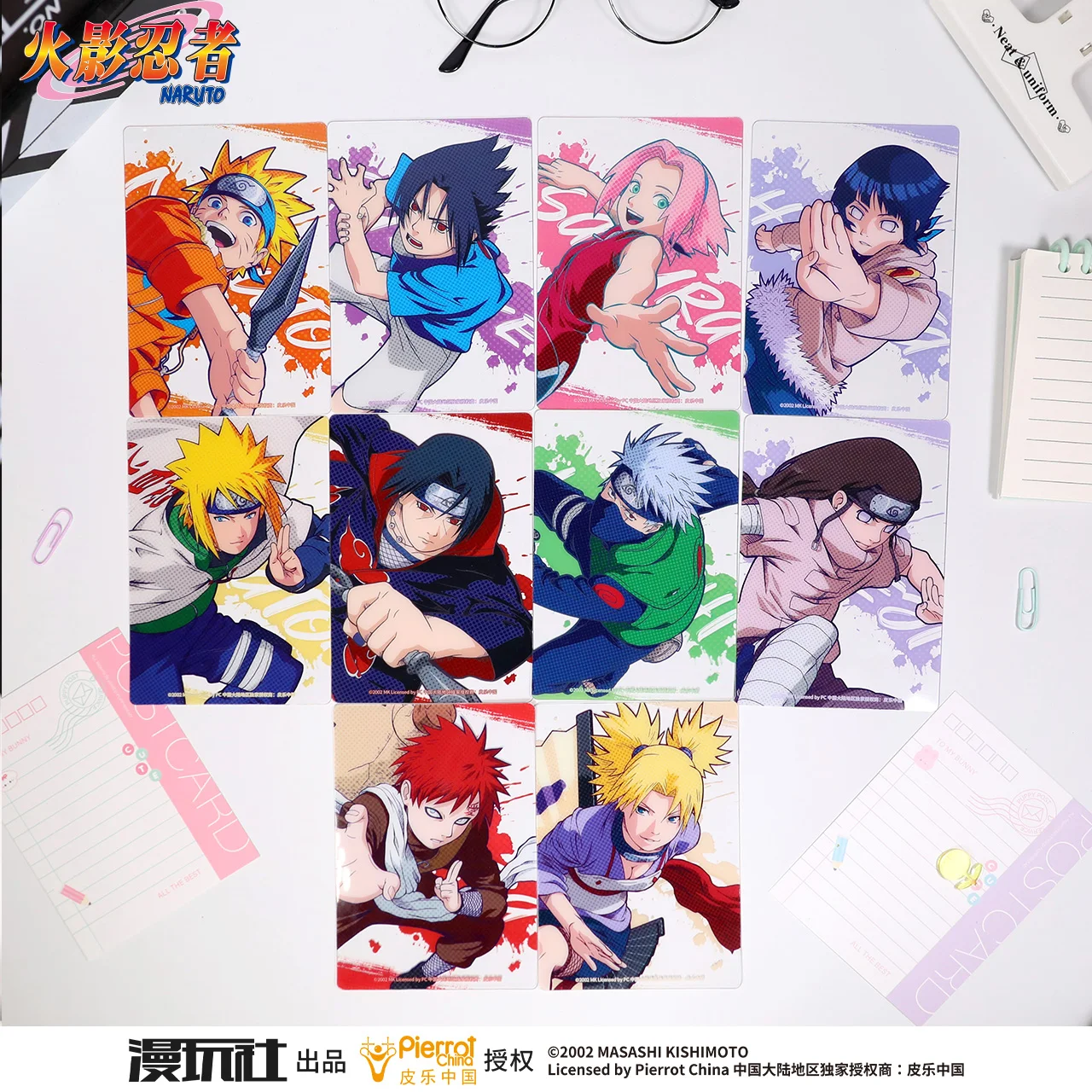 

Набор прозрачных карточек с персонажами Наруто: Учиха Саске, Сакура, Гаара, Хьюга Неджи, Нара Темари, серия «Полка-дот», 10 шт./набор, официальная лицензия