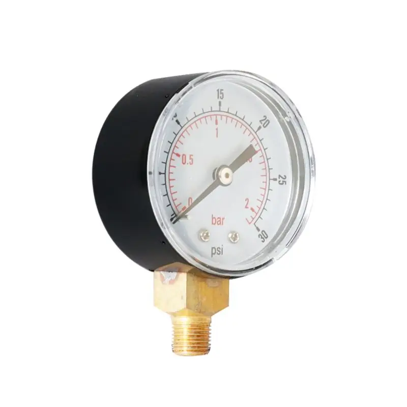 Y50 Pressure Gauge 52mm 1/4 BSPT Vertical 15,30,60,100,150,300PSI High