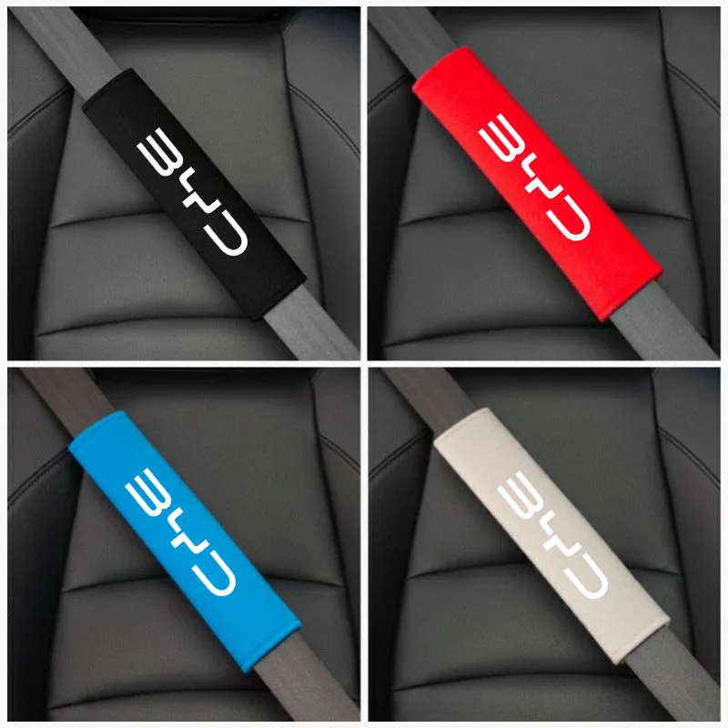 Cotton Car Seat Belt Safety Belt Shoulder Protector Cover For BYD Tang F3 E6 Atto 3 Yuan Plus Song Max F0 G3 I3 Ea1 Dmi F3 2din