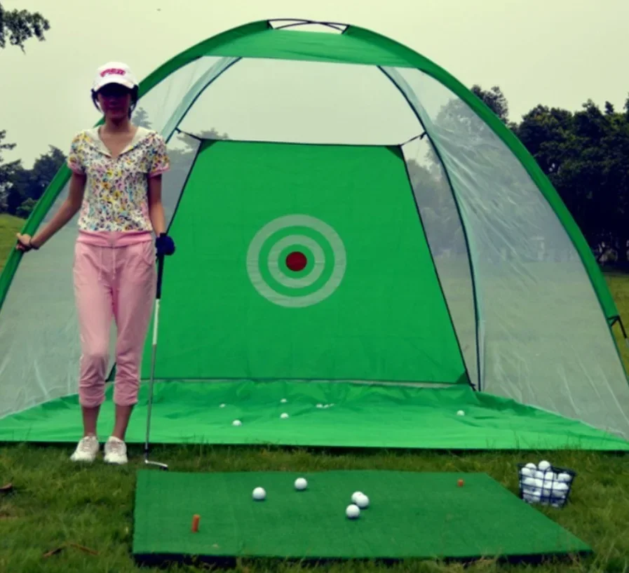 2m/3m Indoor Golf Practice Net Golf Accessories 골프 Striking Cage Easy Build Net Golfs Tent Golf Trainer Hit Cage Turf Mat