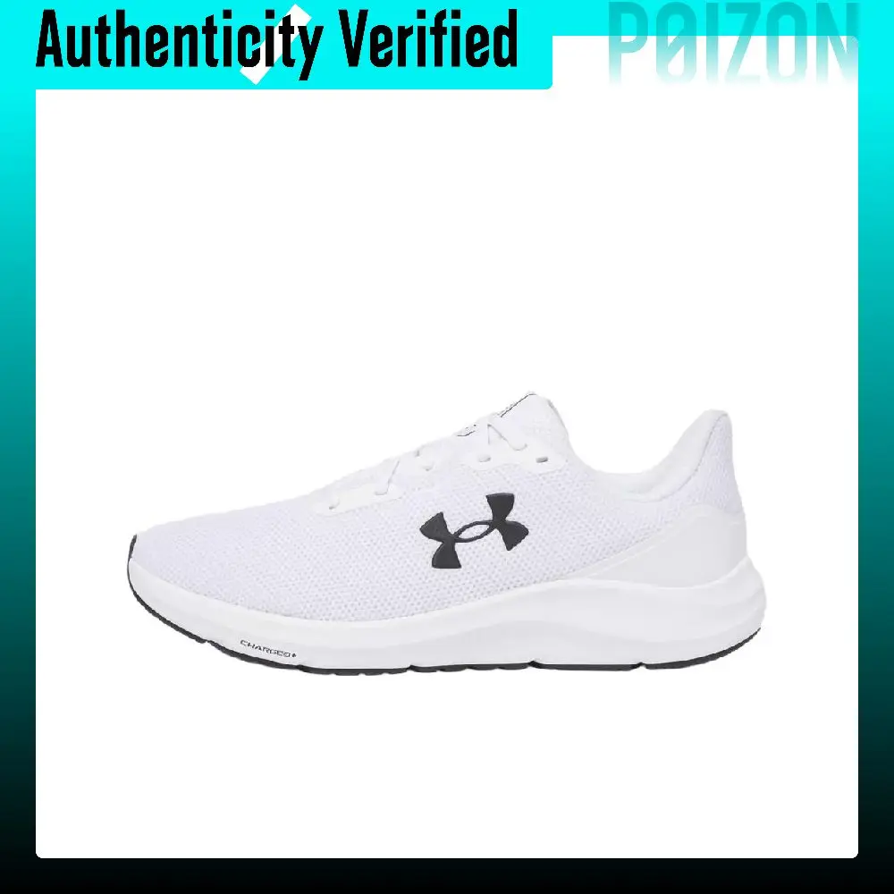 Under Armour Charged Pursuit 4 Slip Resistant Abrasion Resistant Low top Casual Running Shoes Men's White 3028254-100