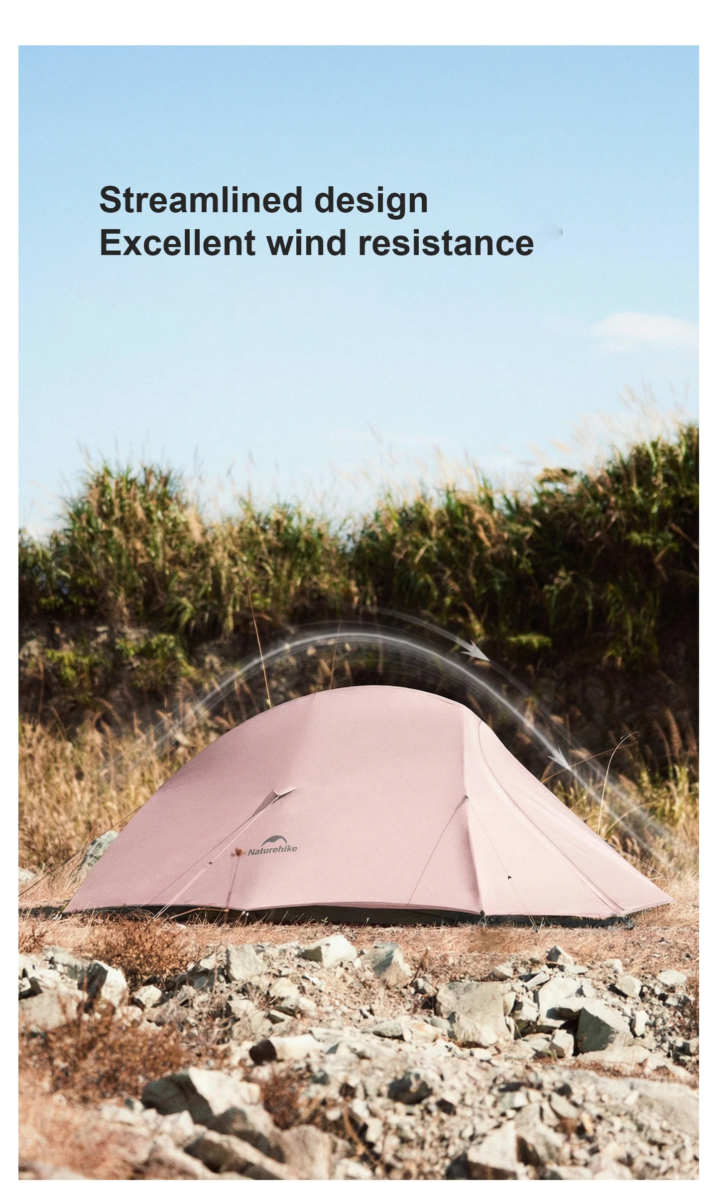 Naturehike 2026 Neues Wanderzelt Wasserdichtes Großes Vorzelt Rosa Zelt Reise 1-2 Personen Ultraleichtes Tragbares Campingzelt – Detail 7