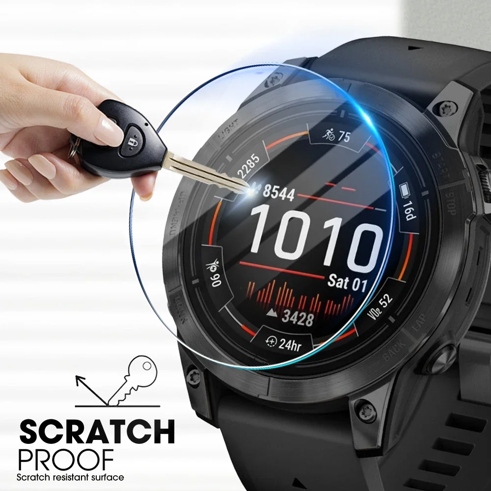 Tempered Glass Screen Protectors for Garmin Fenix 8 51/47/43mm Anti-Scratch Hardness Protective Films for Fenix 8 7 7X 7S 6 6S 5