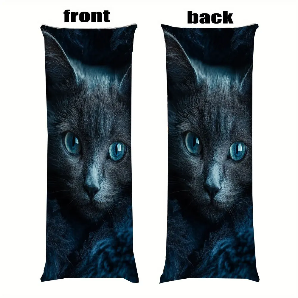 Russian Blue Long Pillowcase 20x54 Inches - Breathable and Comfortable, Suitable for Side, Back, and Stomach Sleepers, Zipper Cl