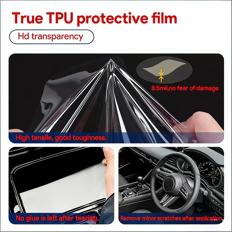 Fit for BYD ATTO 3 EV 2025 Clear TPU PPF Anti Scratch Speedometer Center Console Interior Repair Protective Sticker Kit