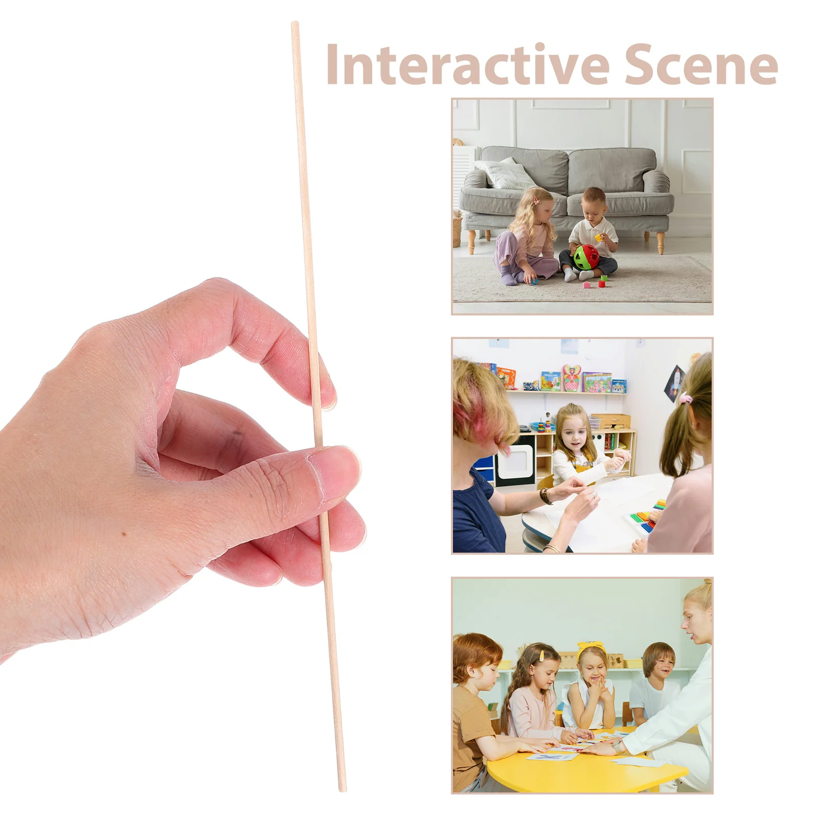 100 Stuks Kids DIY Hout Craft Sticks 200x2x2mm Onvoltooide Natuurlijke Deuvel Staven voor handwerk Kunstprojecten Kinderen Creatieve Vaardigheid