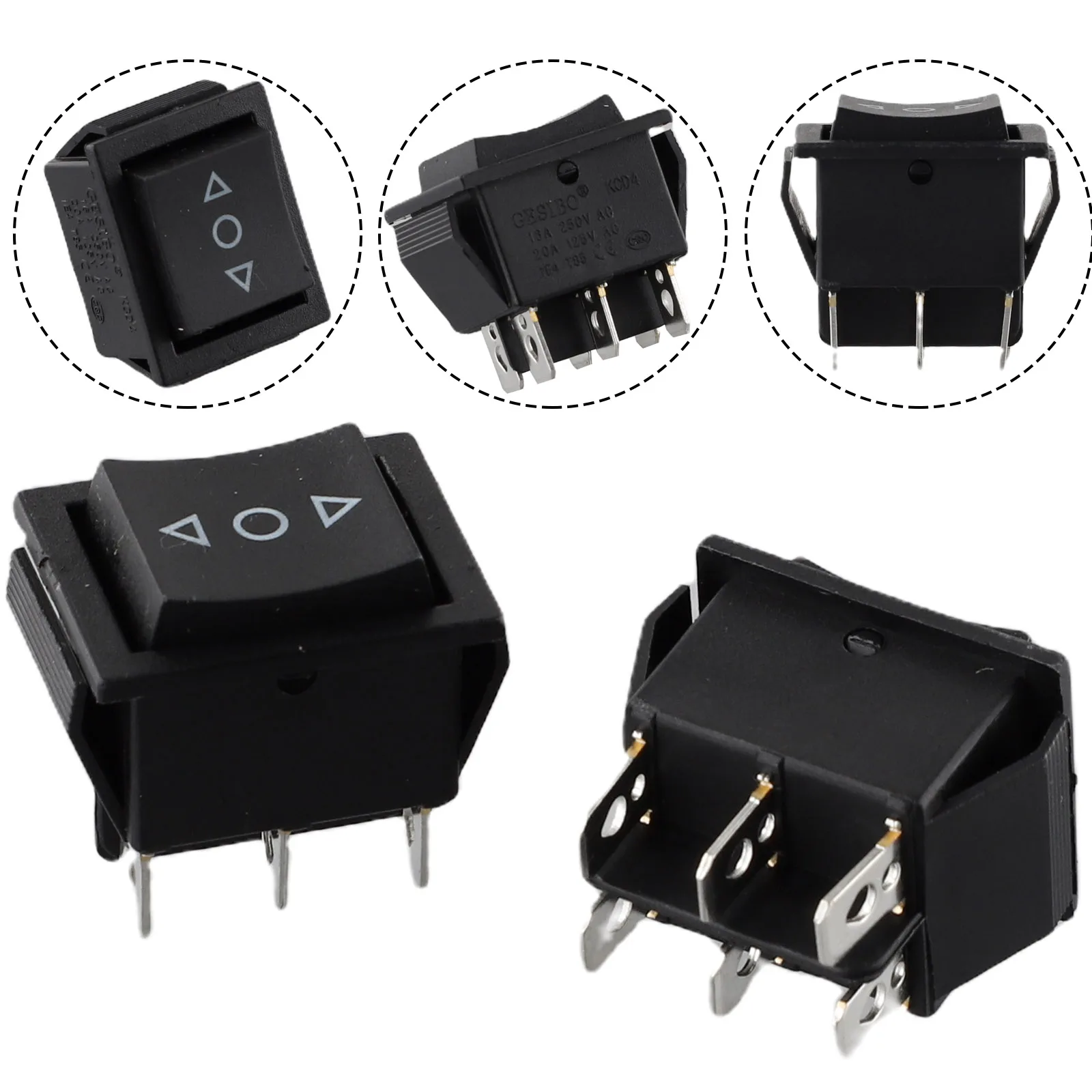 2pcs Rocker Switch 6 PIN DPDT Double Pole Double Throw 20 Amp Momentary Rocker Switch For Home Appliances Car power parts view 3