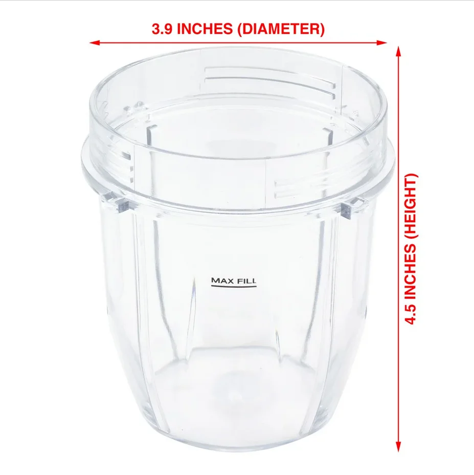 2 Pack 12 Oz Cup Replacement Parts suitable for Nutri Ninja Auto-IQ Blenders 426KKU450 With Cover Lid