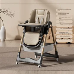 Children's Dining Chair Feeding High Chair Household Multifunctional Portable Dinner Table and Chairs Foldable Baby Dining Chair