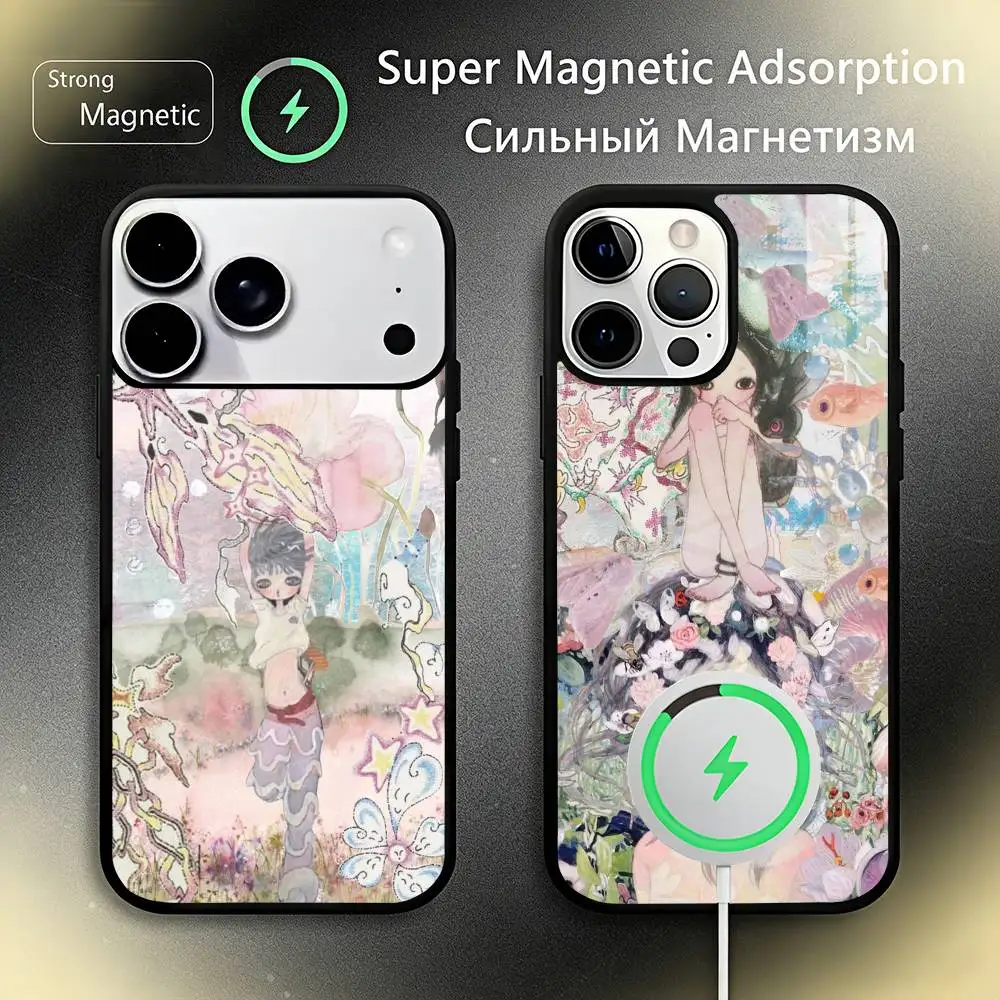 

A-Aya T-Takano Art Phone Case For iPhone17,16,15,14,13,12,11 Plus,Pro Max For Magsafe Wireless Charging