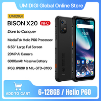 UMIDIGI BISON X20 Rugged Smartphone Android 13,6000mAh NFC Phone ,12GB RAM(6+6GB) 128GB ROM 6.53 \
