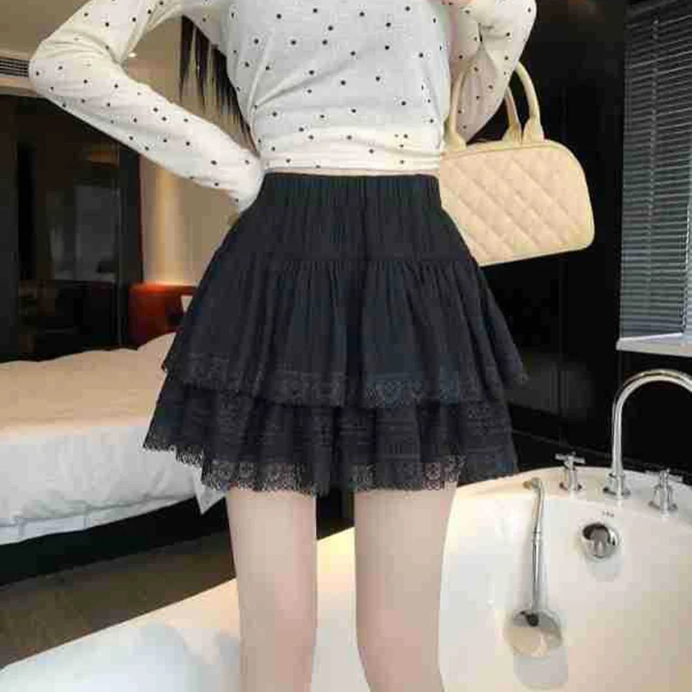For Casual Events Casual Skirt High Waist Skirt Casual Wear Party Outfits Black Feminine Basic Style Daily Use