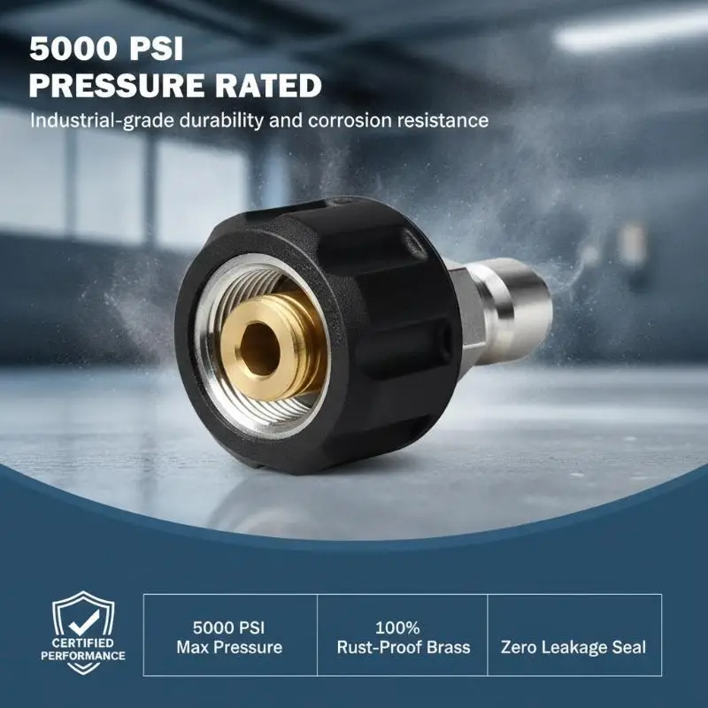360° Rotating Pressure Washer Swivel Coupler M22-14mm to 1/4 3/8 Quick Connect for Power Washing Accessories Parts