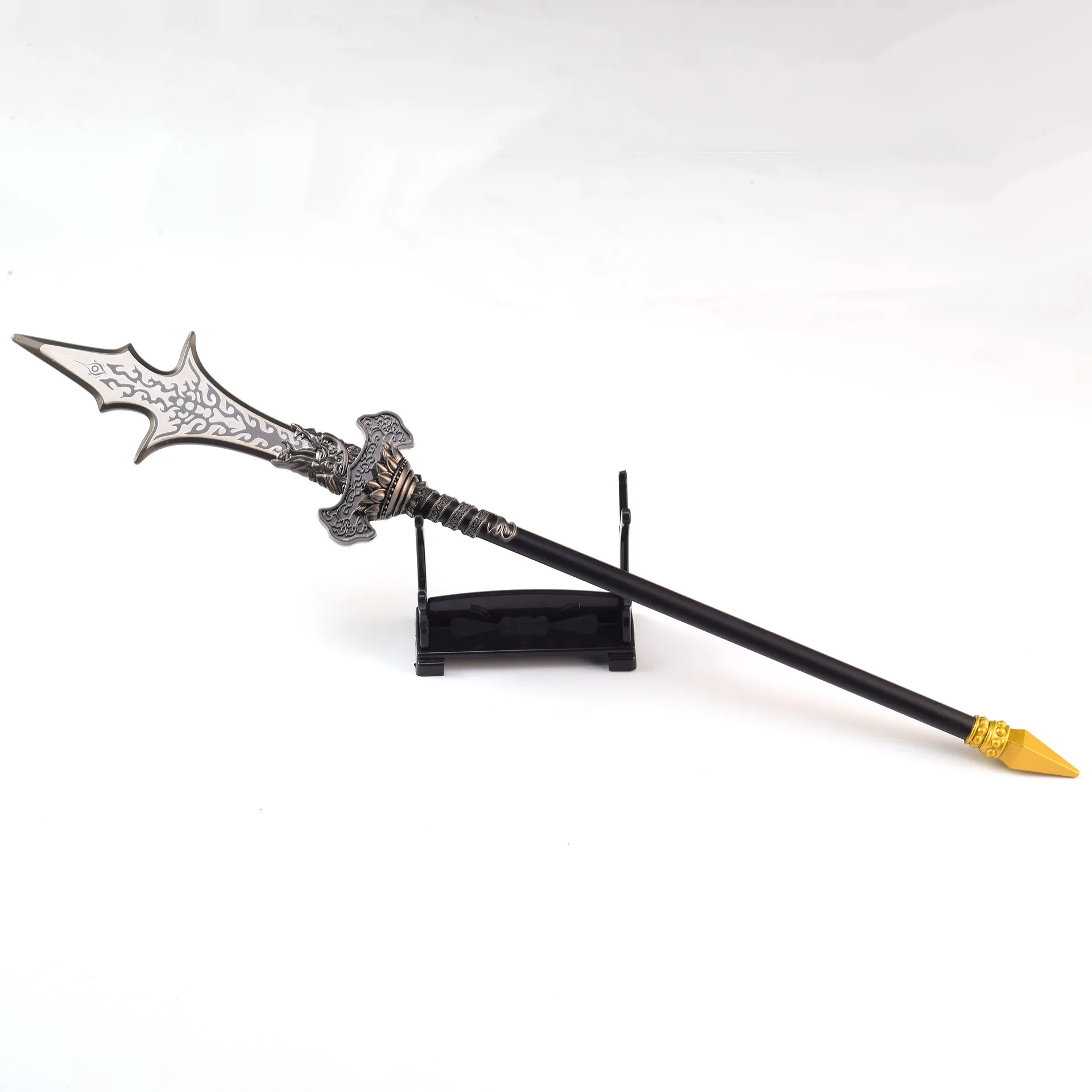 35cm Black Myth: WuKong Game Weapon Three Pointed Double Edged Blade God Erlang Weapon Model Collection Room Decoration Gift Toy