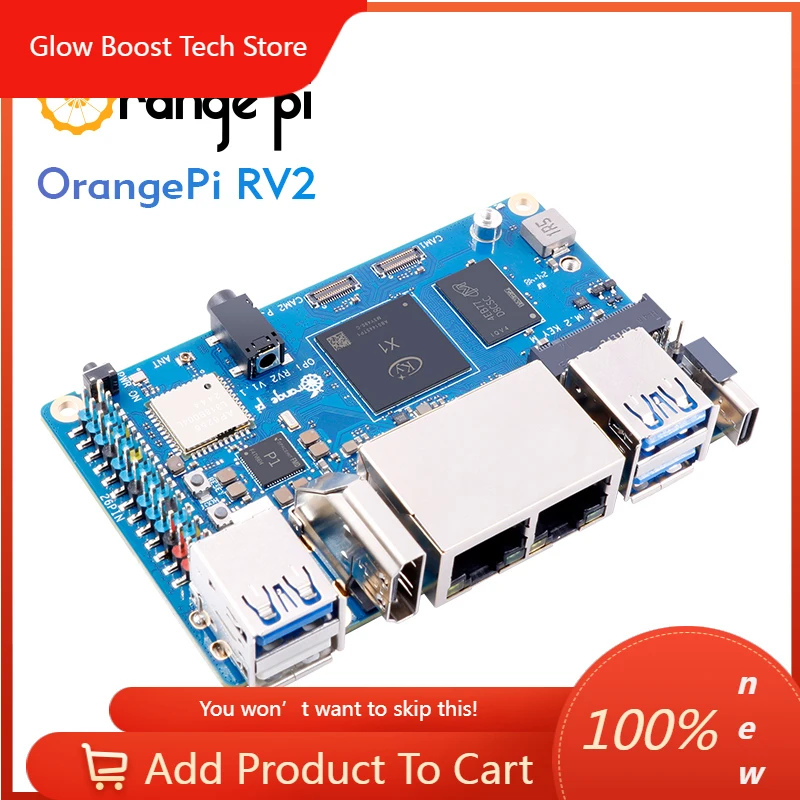 NYOrange Pi RV2 8GB RAM RISC-V Papan Pengembangan AI