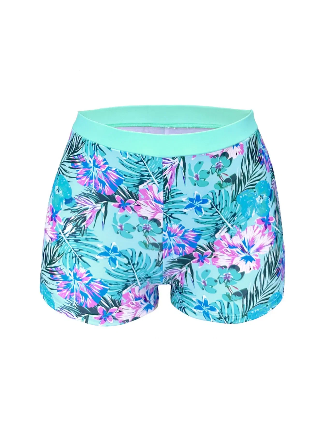 Sommer Floral Bedrucktes Bikini Set Damen Sexy 3-teilige Badebekleidung Strand Cover Up Strand Durchsichtige Hemden Sexy Bikini Shorts Anzug