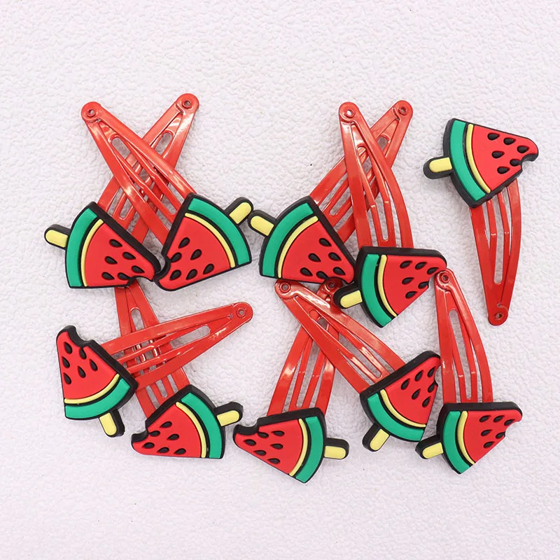 10Pcs/Set Fruit Watermelon Children Badges Hair Pins Cute Hairpins Hair Clips Headwear Barrette Baby Girls Kids Hair Accessories