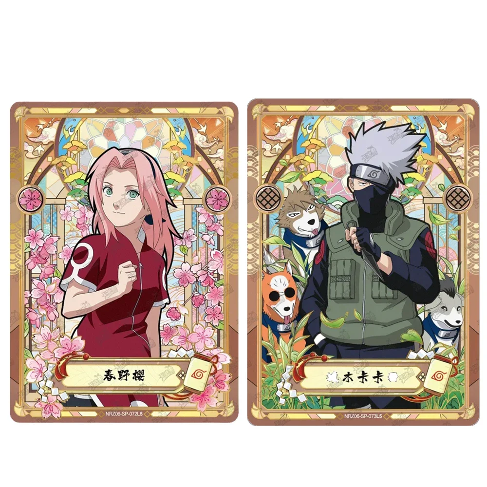 KAYOU Naruto MR PU SE BP Naruto Uzumaki Sasuke Uchiha Sakura Haruno Kakashi Hachiki Горячее тиснение цветная флэш-коллекционная карта