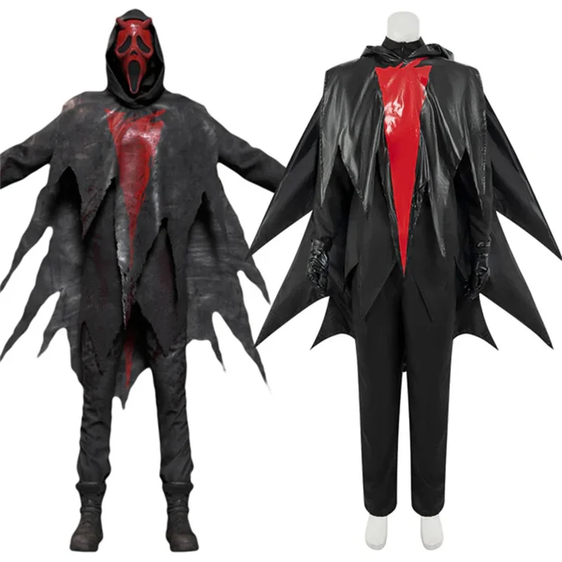 

GhostFace Cosplay Devil Demon Costume Men Black Uniform Fancy Suits Halloween Party Outfits