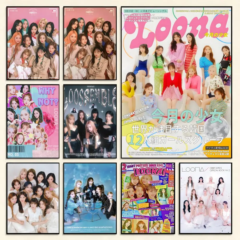 K-pop group LOONA Poster Series Print Unframed Aesthetic Wall Decor Gift Living Room Bedroom