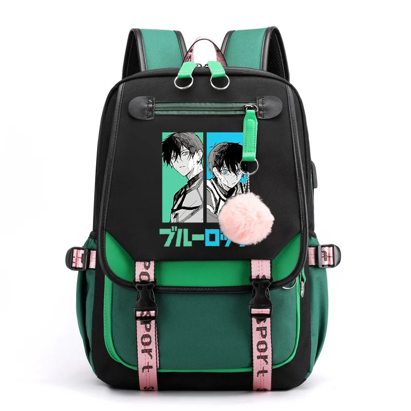 Quente anime padrão harajuku mochilas adolescentes rua legal mochilas de alta qualidade mochilas usb anime mochilas escolares