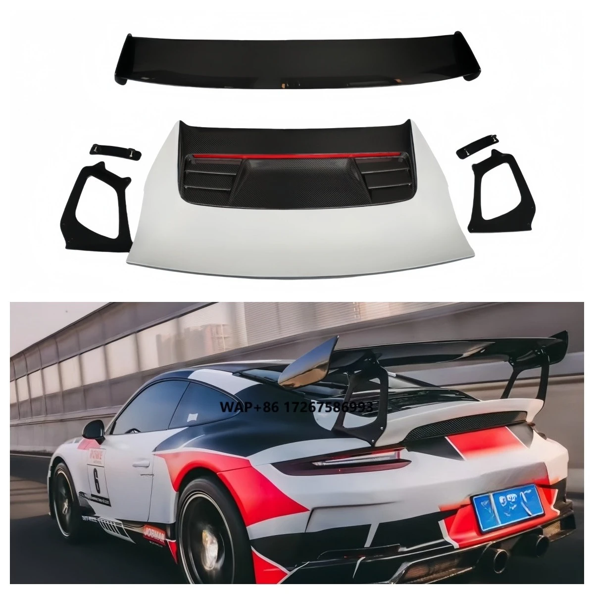 هذا المفسد الخلفي من ألياف الكربون عالي الجودة مناسب لتعديلPorsche911 991.1/991.2 GT2RS وGT3RS