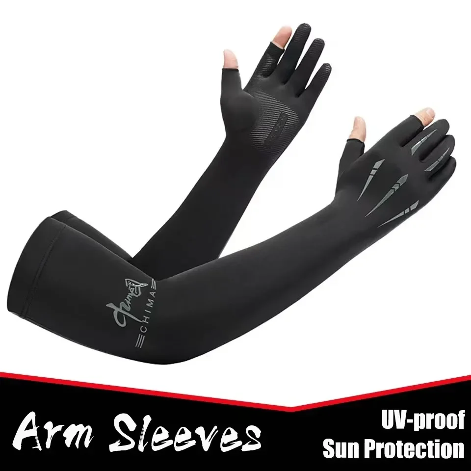 Hot Sports Arm Sleeves Men Women Cycling Running Fishing Arm Cover Cuff Sun Protection Ice Cool Sleeves Long Gloves