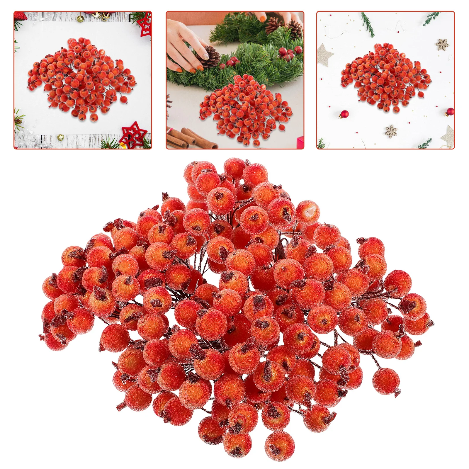 200 قطعة عيد الميلاد الصغيرة متجمد الاصطناعي رغوة التوت زهرة البرتقال ل جارلاند الزفاف سيارة باقة دبوس الشعر DIY بها بنفسك الديكور