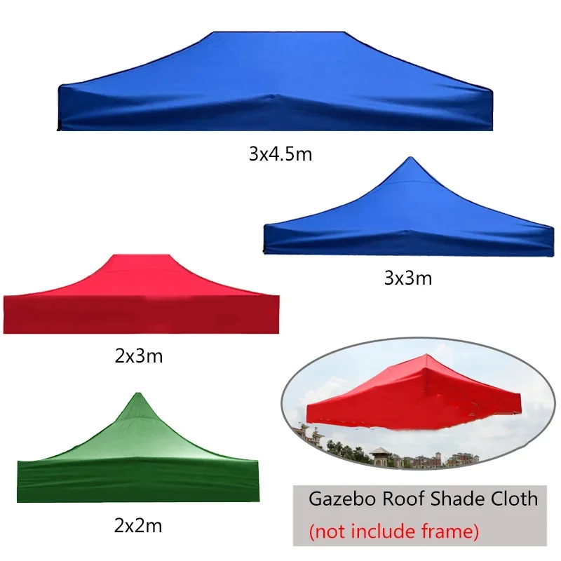 Without Bracket Canopy Top Cover Replacement Four-Corner Tent Cloth Foldable Rainproof Patio Pavilion Replace Gazebo Canopy Top