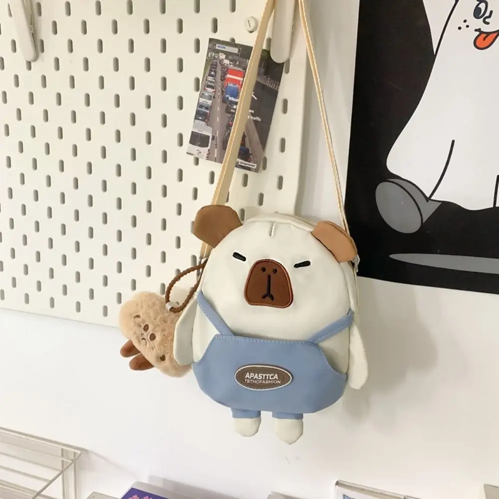 Oxford Capybara Crossbody Bag Animal Large Capacity Kapibara Shoulder Bag Korean Style with Pendant