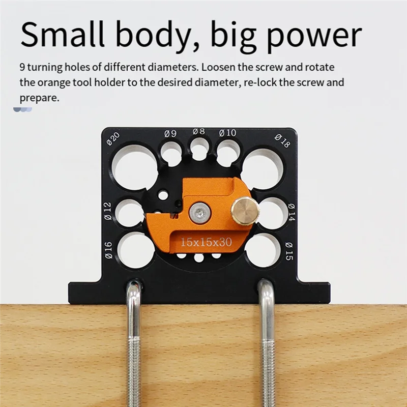 

COFA-8Mm-20Mm 9-Holes Adjustable Dowel Maker Jig Or Carbide Blades Electric Drill Milling Dowel Round Rod Auxiliary Tool