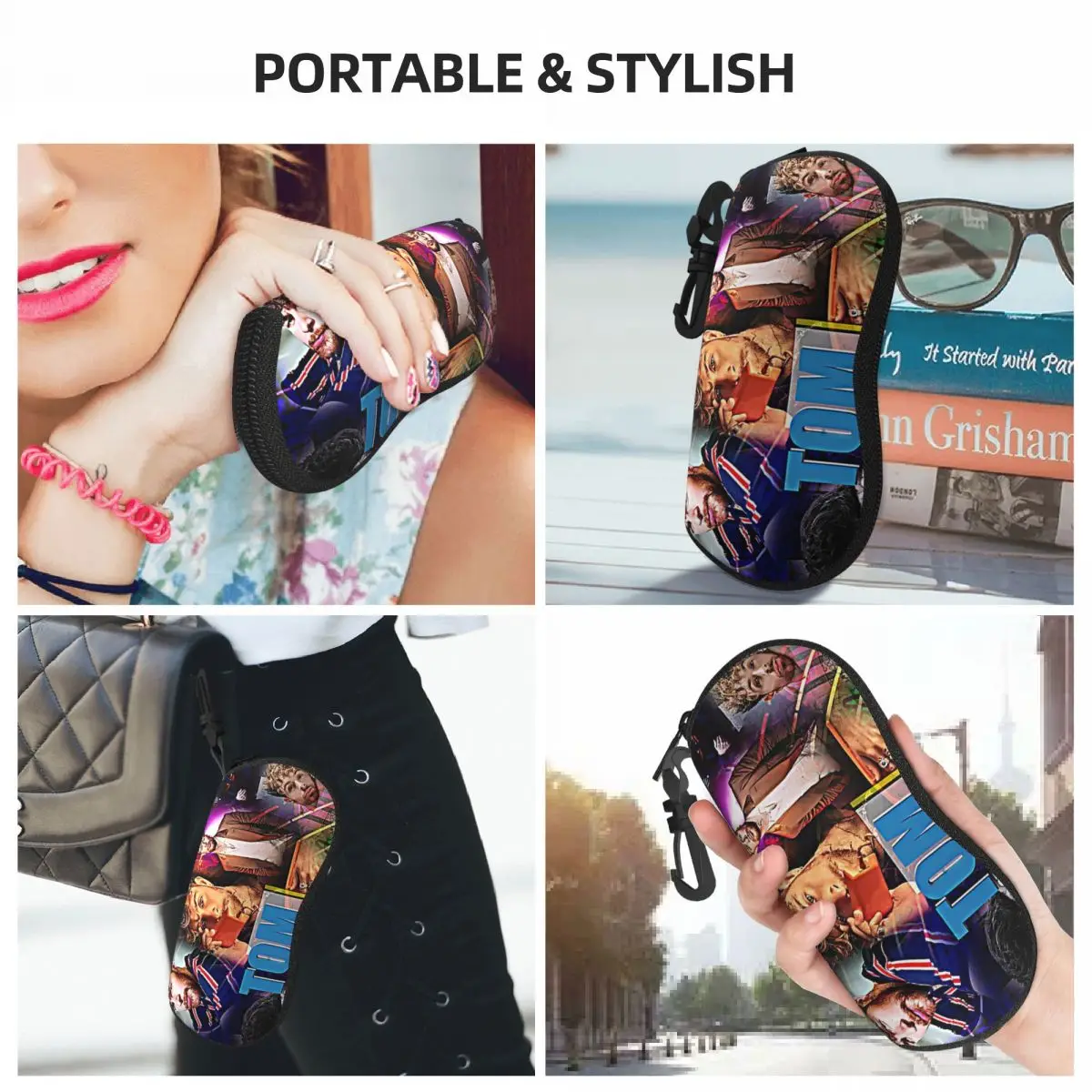 トム・グレナン シェル メガネケース 保護サングラスボックス 女性 男性 ソフト眼鏡バッグ ポーチ