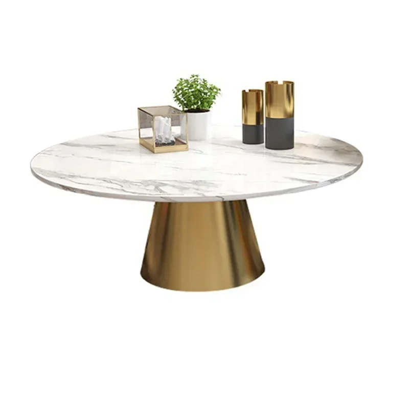 

ABC Modern Design Coffee Tables Luxury Nordic Premium White Side Table Marble Effect Legs Metal Table Basse De Salon Home Furnit