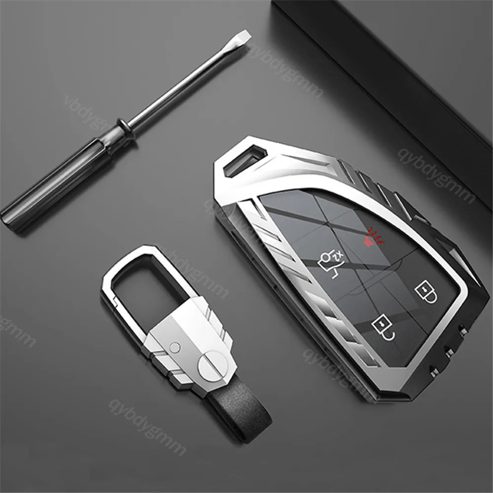 Zinc Alloy Car Remote Smart Key Cover Case Fob Holder Shell Skin Holder For GMC Yukon XL Chevy Suburban Tahoe Auto Key protector