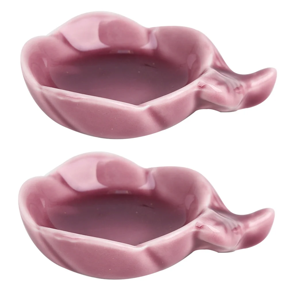 

2 Pcs Stationery Water Ink Dish Office Decoration Plum Blossom Calligraphy Brush Tray Fine Craftsmanship
