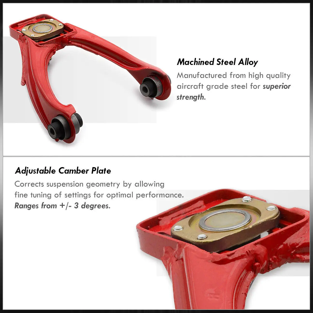 الألومنيوم الجبهة JDM قابل للتعديل A-الذراع التحكم الحدبة عدة ل 1996-2000 هوندا سيفيك EJ EK الأحمر PRC-1004
